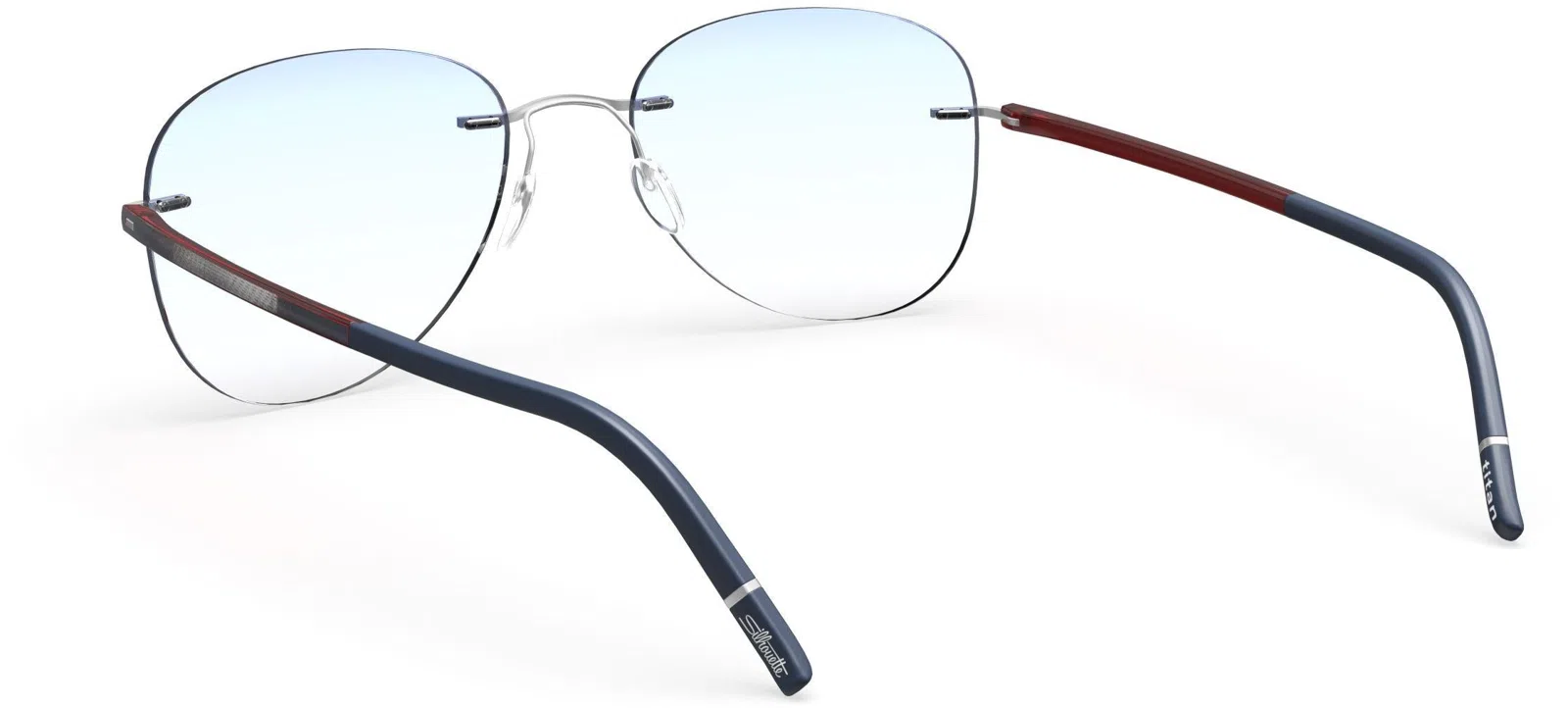 Silhouette The Wave Color Groove Demo Rimless 5567 Eyeglasses - view 100